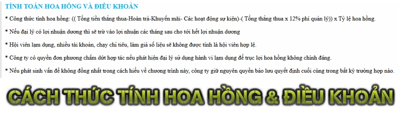 Cách Thức Tính Hoa Hồng & Điều Khoản